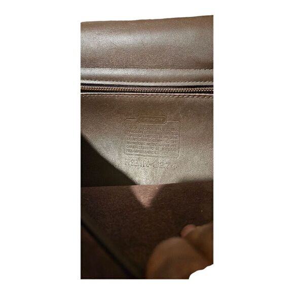 Coach Unisex Brown Leather Adjustable Shoulder Strap Flap Closure Messenger Bag - Picture 12 of 14